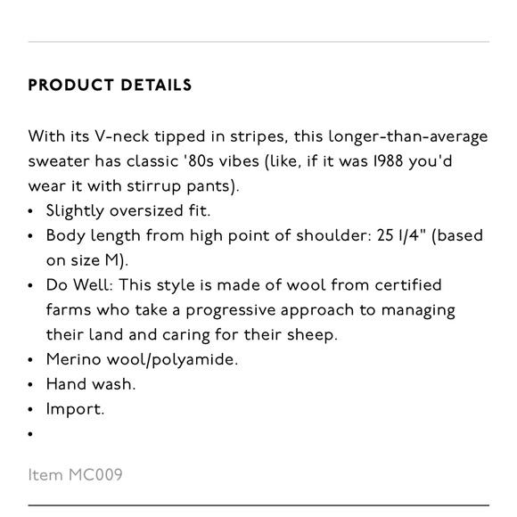 Madewell Forrest tipped v neck sweater - Picture 3 of 8